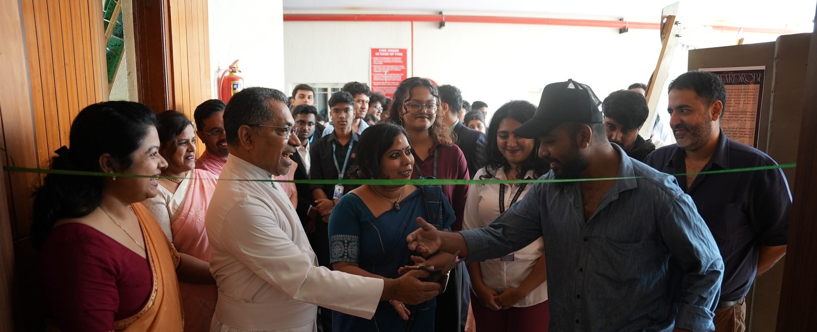 Ribbon-cutting inauguration of a department exhibition