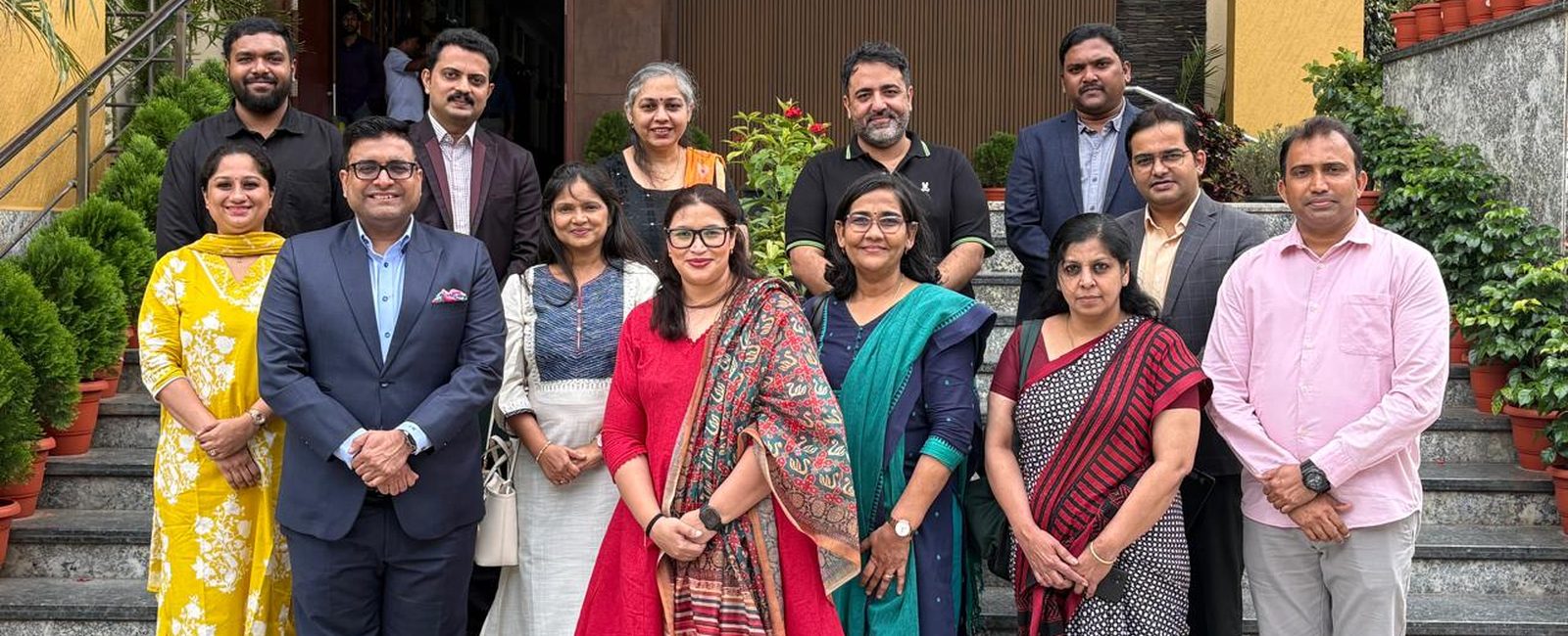 Department faculty with ACCA representatives at the review meeting